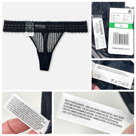 Calvin Klein, b.tempt’d, Jenni NWT 5 Pack Bundle Panties Thong Lace SZ L Multi - Picture 8 of 14